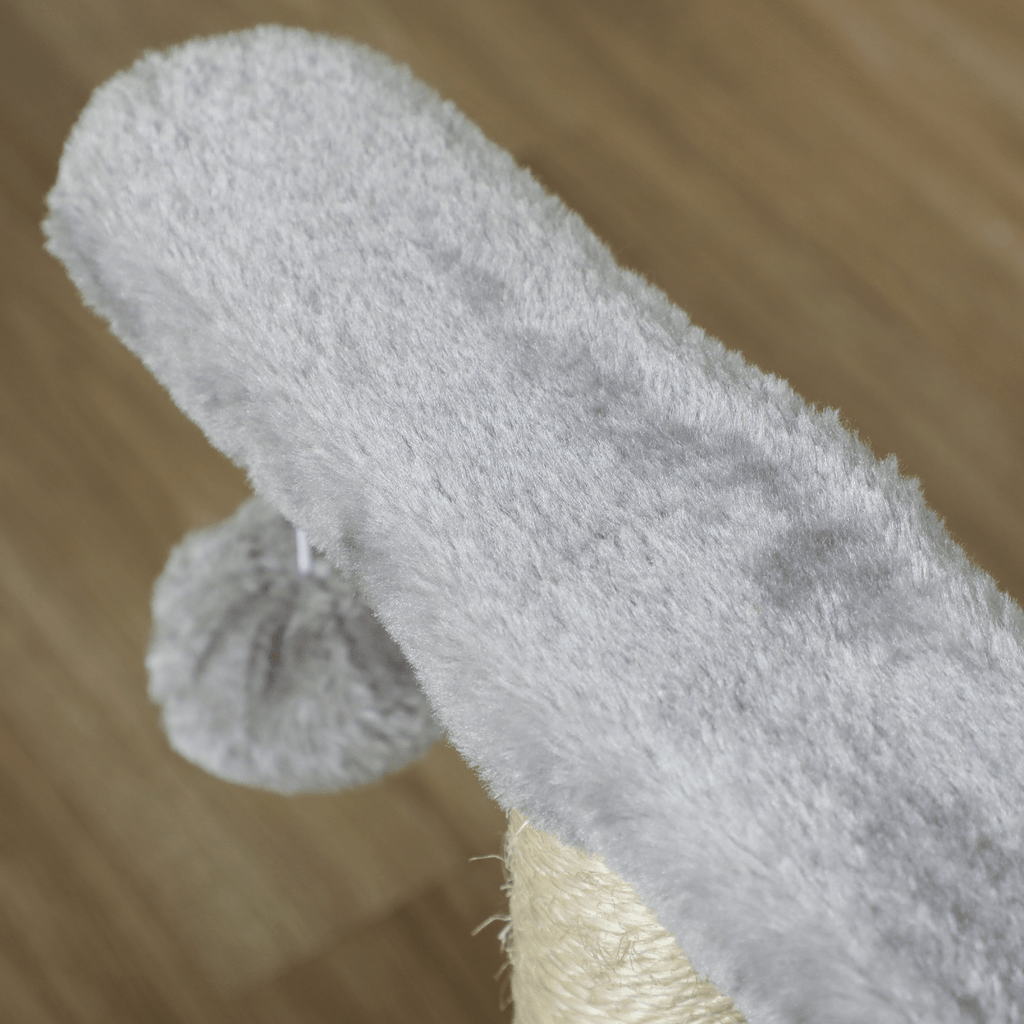 Cat Tree Plush Scratcher Activity Play Center Tunnel Dangling Ball - WHISKELLO