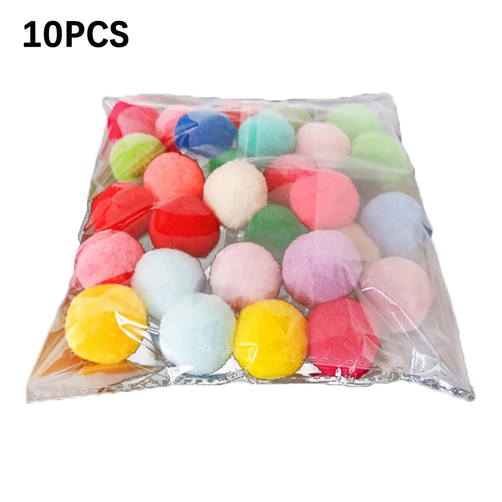 Colourful Interactive Plush Balls for Cats - Fun Training Toy Pack - WHISKELLO