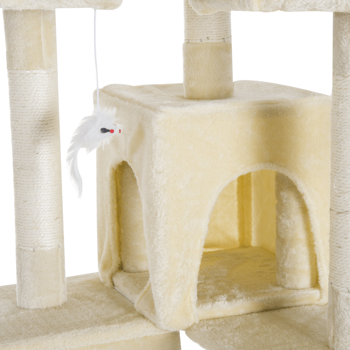 Condo Furniture Scratcher Post Pet Cat Tree Kitten Bed House Play Toy Ladder - WHISKELLO