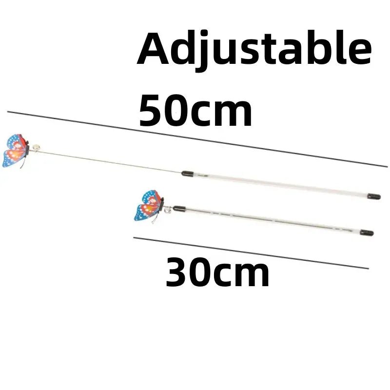 Interactive Telescopic Butterfly Cat Teaser Toy - Engaging Pet Entertainment - WHISKELLO