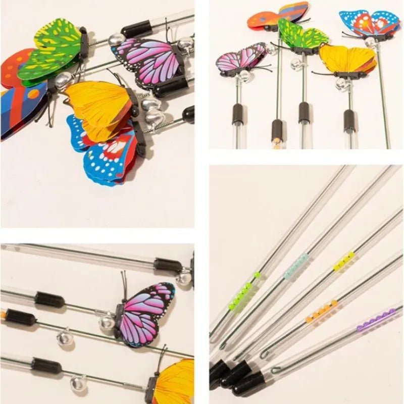Interactive Telescopic Butterfly Cat Teaser Toy - Engaging Pet Entertainment - WHISKELLO