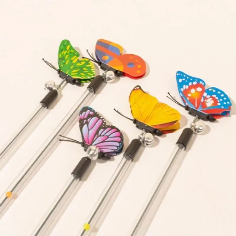 Interactive Telescopic Butterfly Cat Teaser Toy - Engaging Pet Entertainment - WHISKELLO