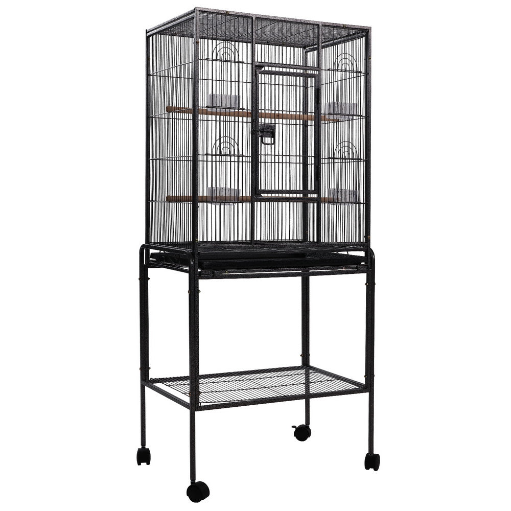 NNEDSZ Bird Cage Pet Cages Aviary 144CM Large Travel Stand Budgie Parrot Toys - WHISKELLO
