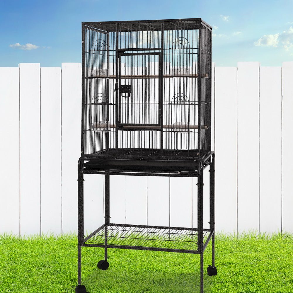 NNEDSZ Bird Cage Pet Cages Aviary 144CM Large Travel Stand Budgie Parrot Toys - WHISKELLO