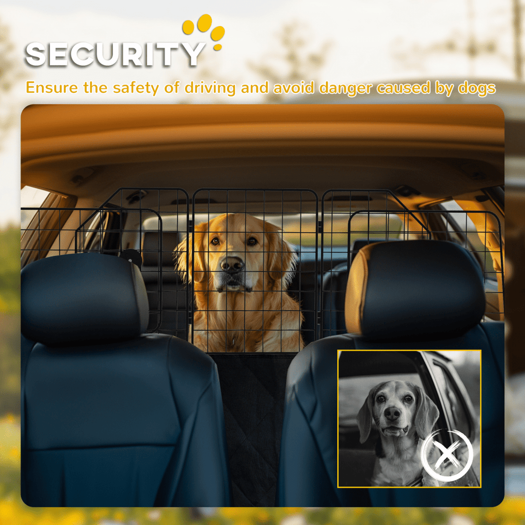 PawHut Dog Guard for SUVs, Vehicles, Vans, Car Barrier with Adjustable Width - WHISKELLO
