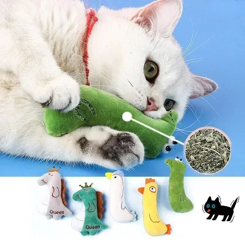 Plush Cat Chew Toy - Hand Sewn, Safe Material for Engaging Play - WHISKELLO