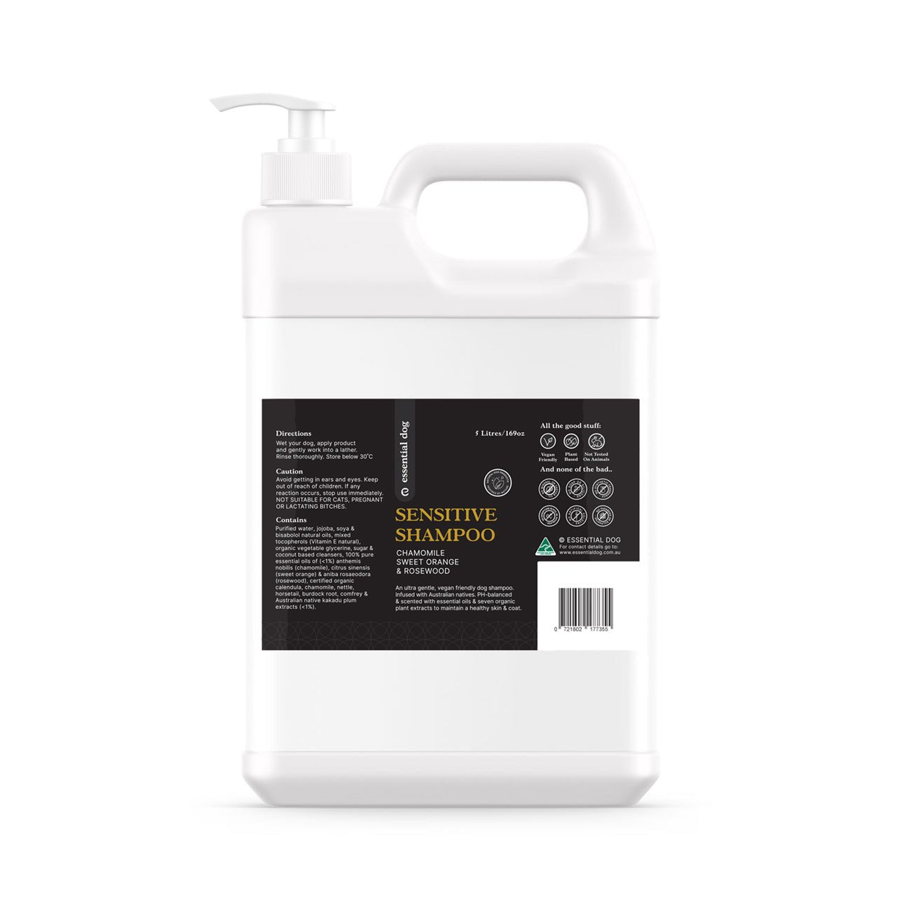 Sensitive Dog Shampoo: Chamomile, Sweet Orange & Rosewood - WHISKELLO