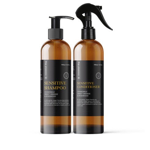 Sensitive Dog Shampoo & Conditioner Pack: Chamomile, Orange & Rosewood - WHISKELLO