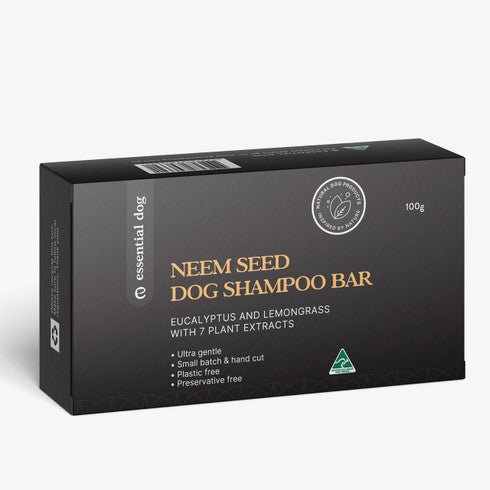 Solid Dog Shampoo Bar: Neem Seed, Lemongrass and Eucalyptus - WHISKELLO
